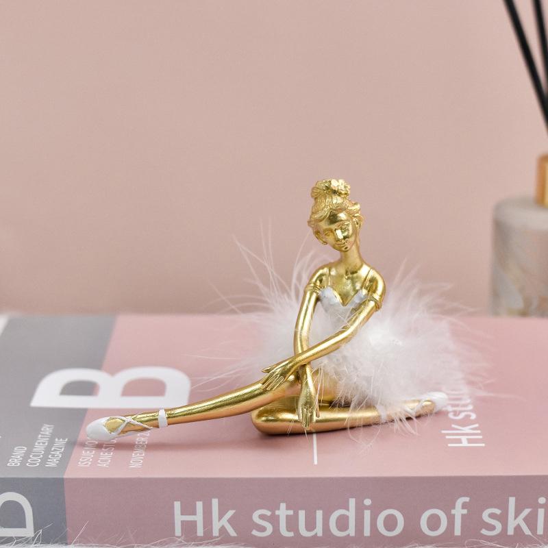 Ballerina Statue Resin Collection Statuette Ballet Dancer Sculpture Ballet Girl Figurine For Entrance Bookshelf Home Decor