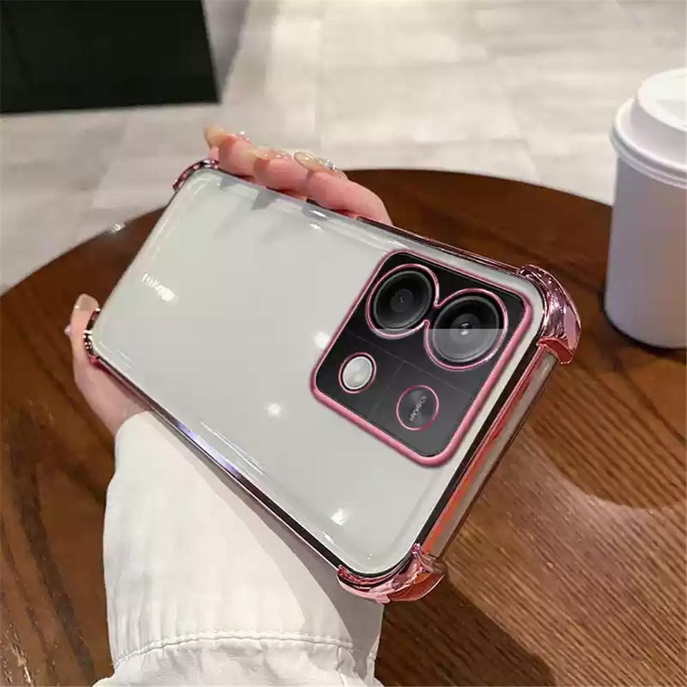 Luxury Shockproof Phone Case For Xiaomi POCO X6 X5 M6 F6 Pro X3 NFC F3 F4 C65 13T 12T 14 Ultra Silicone Bumper Transparent Cover
