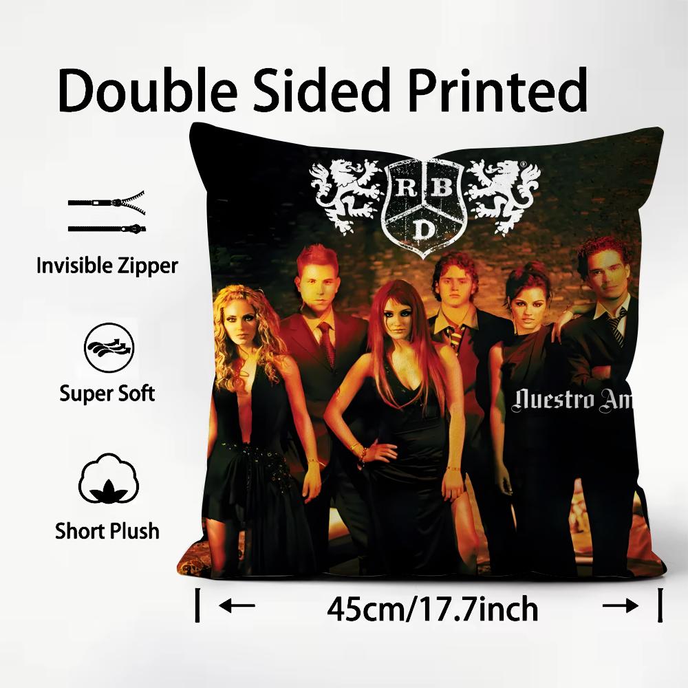 Rbd Rebelde Album Cushion Cover Pattern Printed Pillowcase For Living Room Sofa Cushion Cover & Bedroom Decor