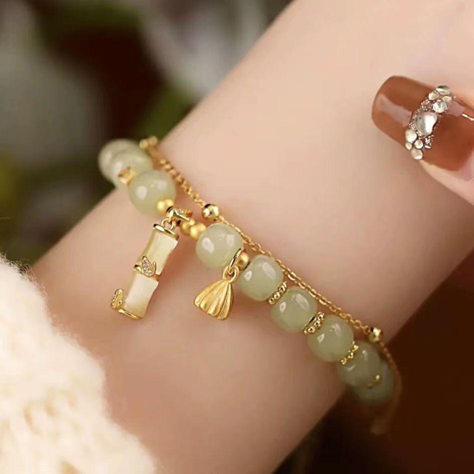 JYL TS Bracelet Nine Purple Fire Star -Aligns with Feng Shui & Attracts Stellar Luck Bamboo Lotus popstar