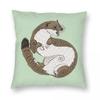 Least Weasel Square Pillowcase Polyester Linen Velvet Printed Zip Decorative Throw Pillow Case Home Cushion Cover Wholesale