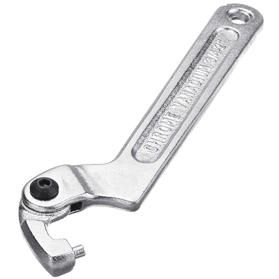 Chrome Motorcycles 7" Portable Adjustable C Type Hook Wrench Spanner Round Head