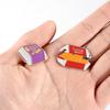 Cartoon Fried Chicken With French Fries Character Movie Pins Enamel Clothing Accessories Backpack Alloy Brooch Badge Enamel Lape