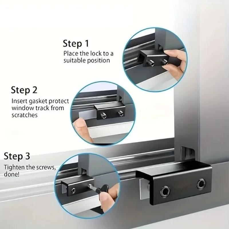 Adjustable Aluminum Alloy Sliding Window Lock Child Protection Anti-Theft Limiter – Durable Home Safety Accessory