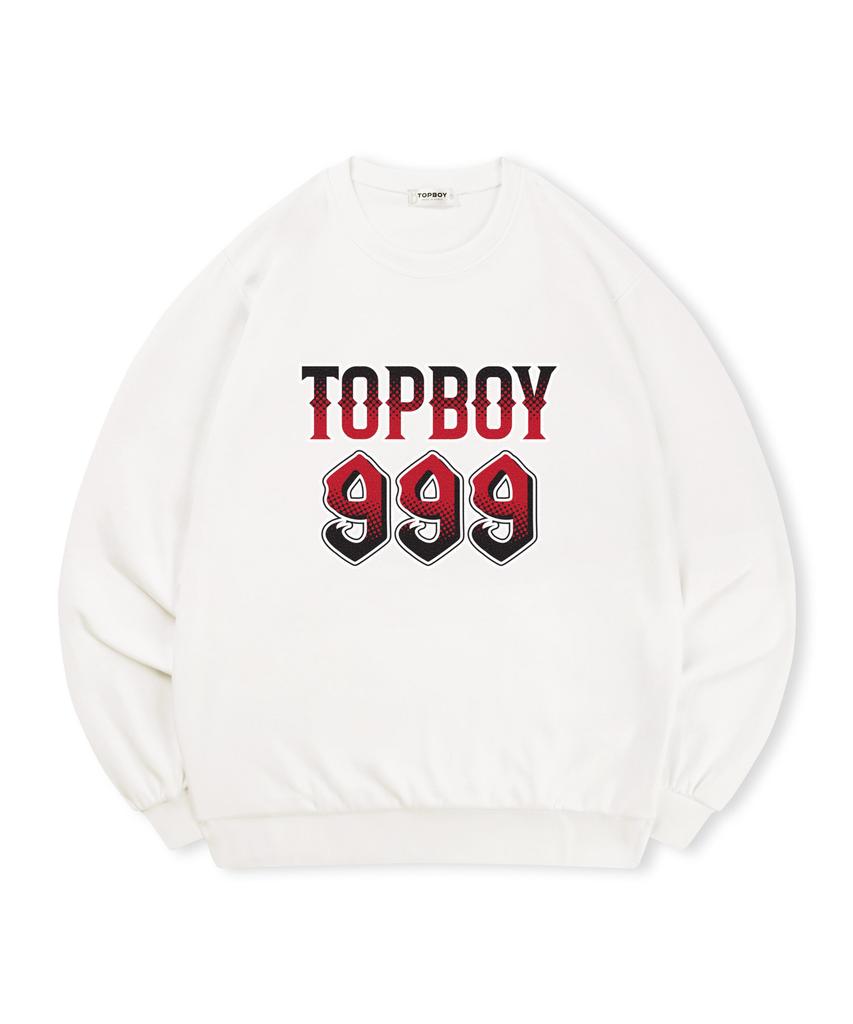 TOPBOY [Non-Fleece Or Fleece-Lined] 999 Dot Number Print Sweatshirt (Type B)