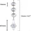 5pcs Simulate Ice Cone Acrylic Snowflake Pendant Crystal Diamond Xmas Tree Decoration  Christmas