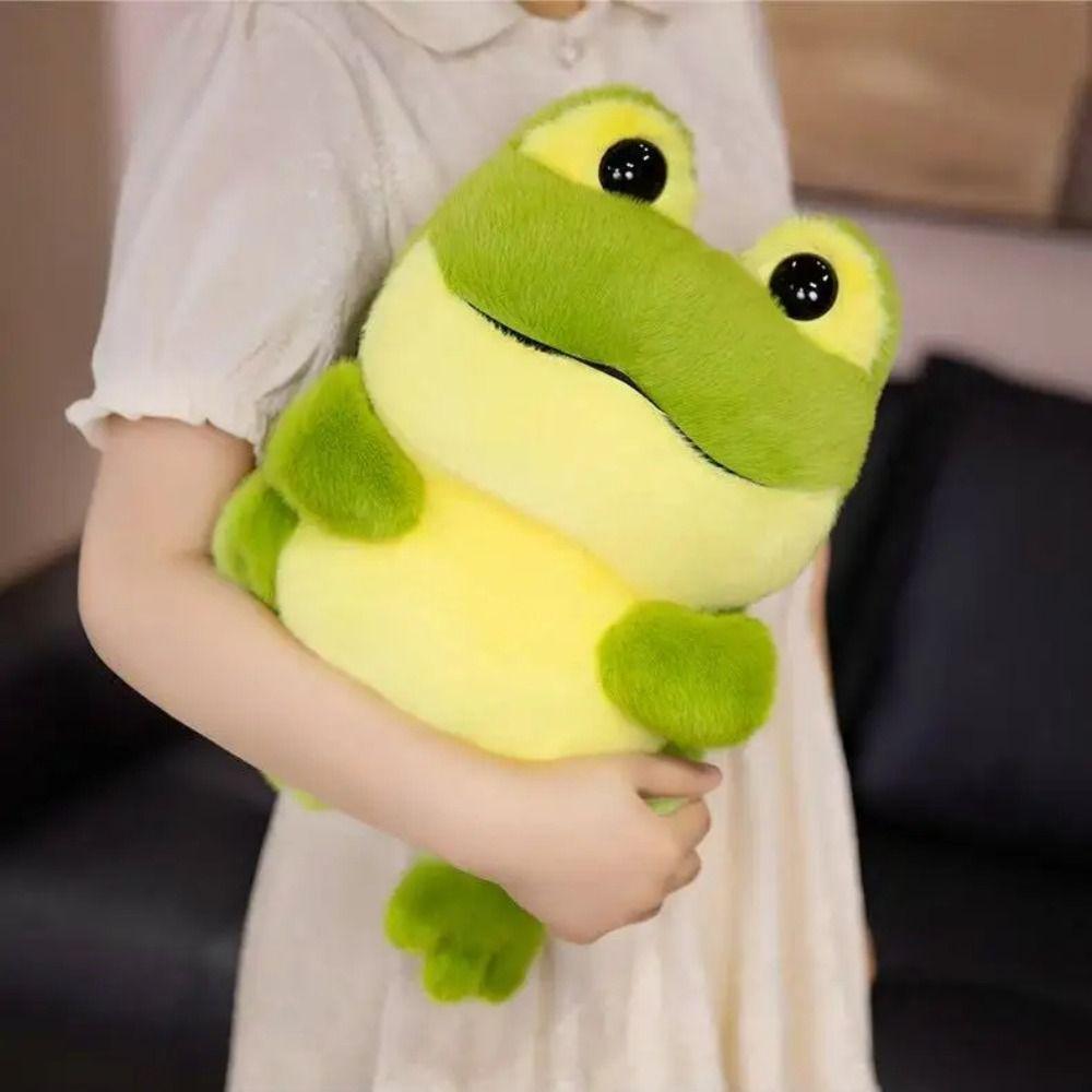 Cartoon Anime Animal Fluffy Frog Figure Doll PP Cotton Cartoon Frog Stuffed Toy  Car Decor