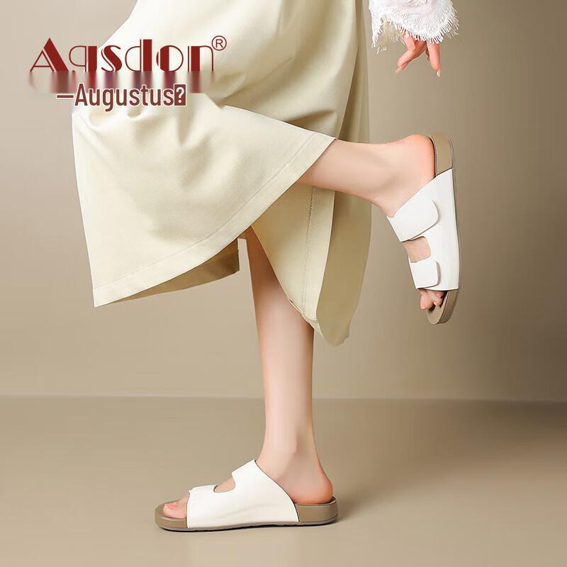 Agsdon Women s Retro Flat Slippers 39