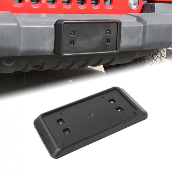 Front Bumper Licence Plate Mounting Bracket For Jeep Wrangler JK 2013-2017 Black