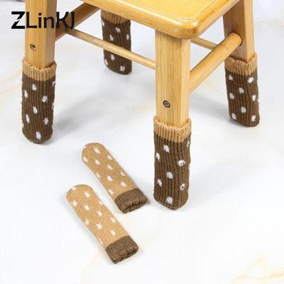 4Pcs Table Chair Foot Leg Knit Cover Protector Socks Sleeve Protect Floor Wear