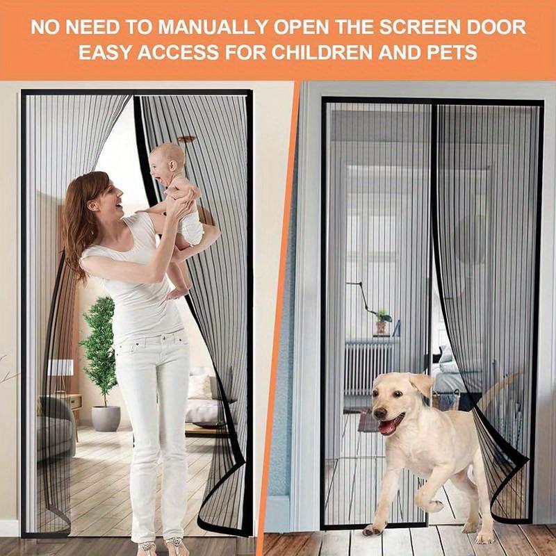 Magnetic Screen Door Curtain Self Closing Anti-mosquito Windproof Mosquito Net Air-Conditioning Partition Curtain