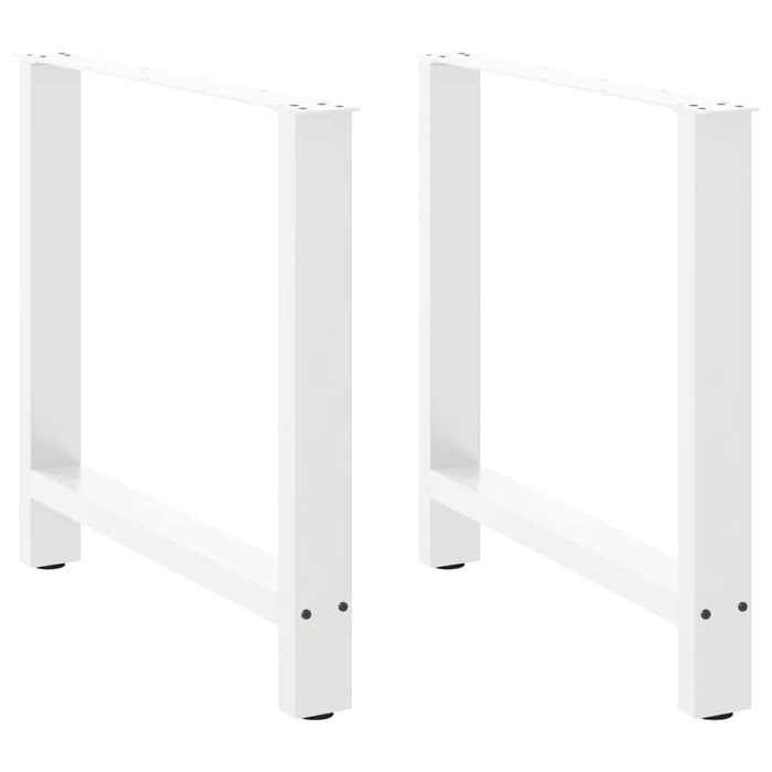 VidaXL Dining Table Legs White 2 Pieces 80 X (72-73) Cm Steel 4013313