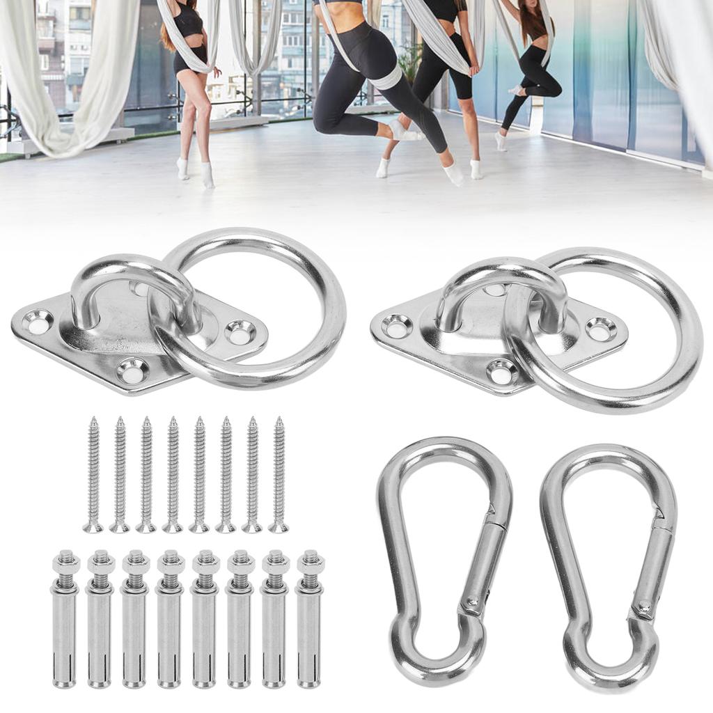 Stainless Steel Ceiling Hanging Kit High Hardness Suspension Bracket Hook Hanger for Yoga Hammock Swings