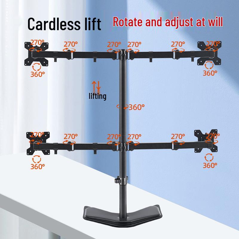 Soporte Universal para Doble Monitor para Pantallas de 13-32 pulgadas, Soporte Ajustable para Cuatro Pantallas