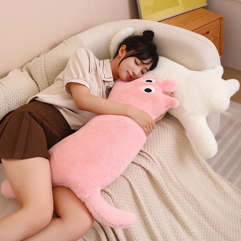 Cute Soft Cat Pillow Stuffed Plush Toys Cartoon Funny Style Kitty Doll Comfort Cushion Decoration Children Kawaii Birthday Gift