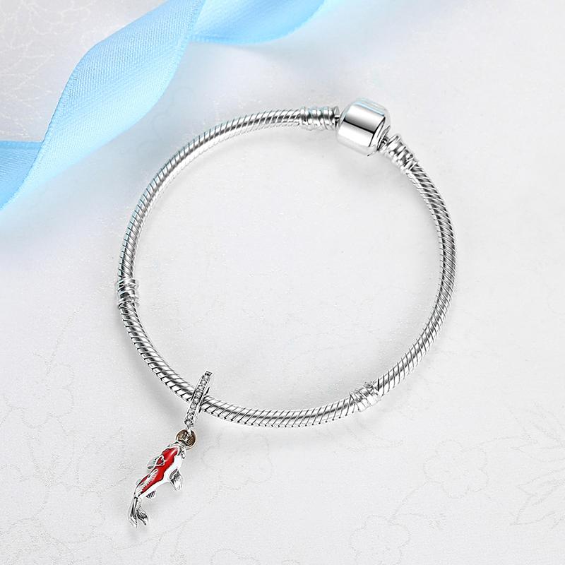 Original Copper Charms Chinese New Year Lion Fortune Cat Doll Beads Fit Brand Necklaces Bracelets Jewelry For Women