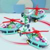 Universal Transparent Gear Toy Car Music Luminous Helicopter Children Boys Toy Playsets