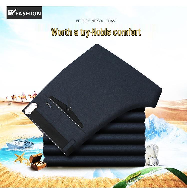 Men's Autumn Slim Fit Korean Style Black Business Casual Trousers