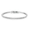 2pcs Simple And Stylish Fully Inlaid Micro-inlaid Water Diamond 3mm Cubic Zirconia Classic Tennis Bracelet