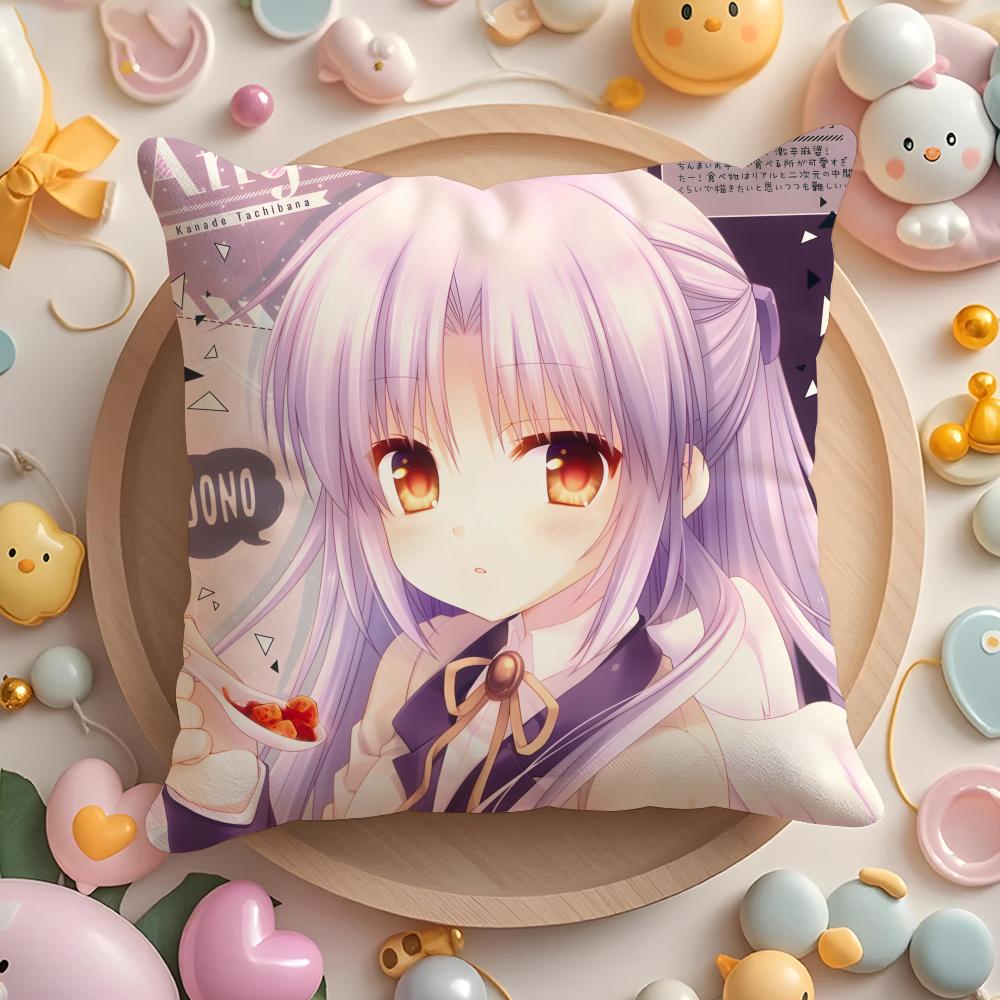 A-Angel B-Beats! Tachibana Kanade Cushion Cover Home & Car Multi-Scene Pillow Cover - Reversible, Soft & Durable for Daily Use