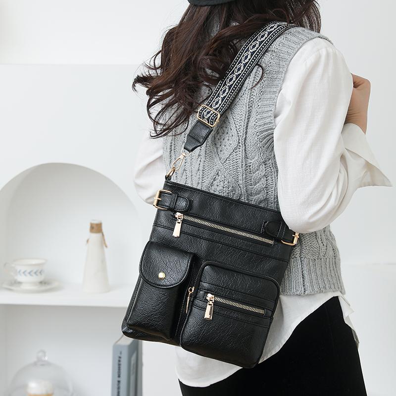 Diseñador de Moda Bolso de Hombro Femenino Pequeño de Cuero PU Bolso Cruzado Femenino Señoras Tendencia Clásico Bolso de Mano con Asa Bolsos Bandolera para Mujer