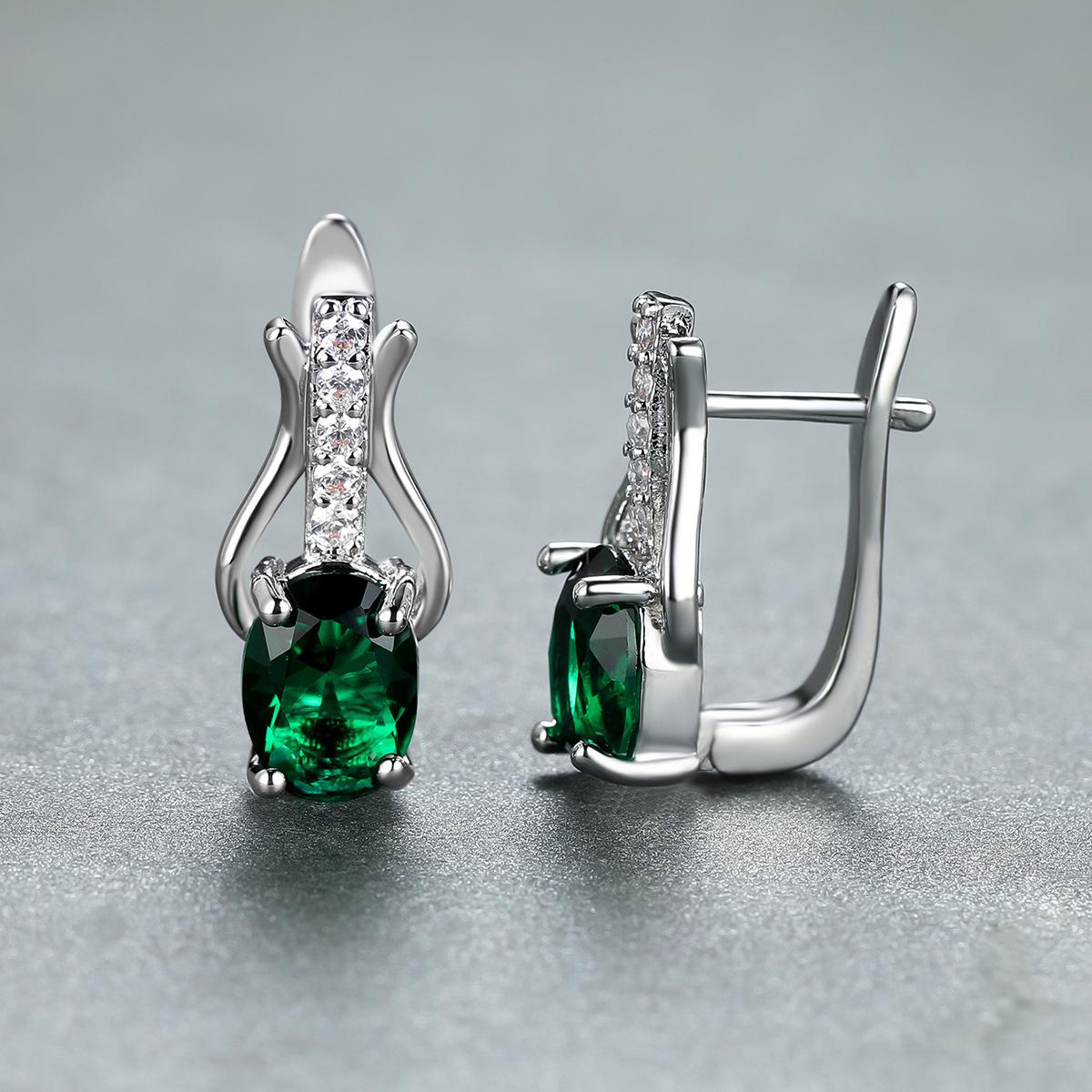 

BLINGBAY Жіночий кулон Новий овальний гранат Кристал шампанського Жіночі сережки Темперамент Проста мода Вишукана вечірка для дівчат Ювелірні подарунки