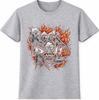 Rock N Roll T Shirt Flaming Skull Heavy Metal Gothic Biker Vintage Tee