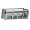 4 Compartment Seasoning Rack Multi Functional Wall Mounted Condiment Storage Rack for Home