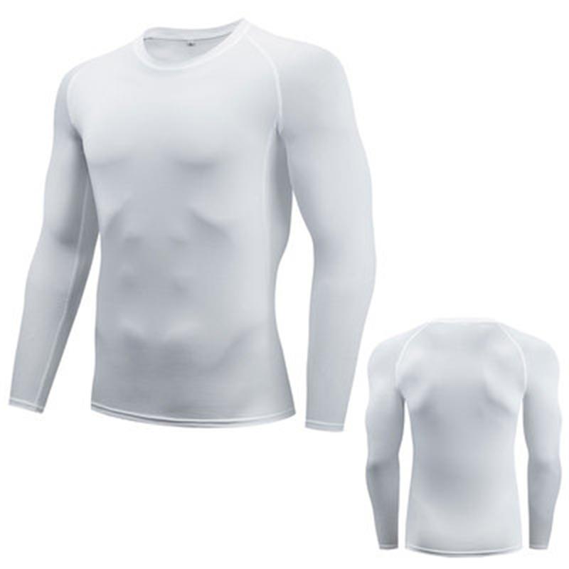 Men's Sports T-Shirts Tight Long Sleeves Base Layer Basketball Gym Yoga Fitness Jogger Running Top Jersey Outdoor Skinny Clothes Quick Dry