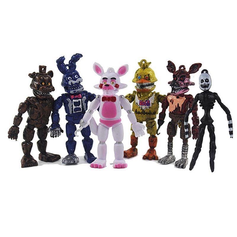 New Arrival 6pcs Fnaf Five Nights At Freddy's Miniature Game Collection
