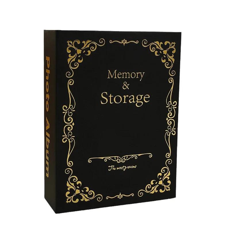 

100 Pictures Pockets Gilded Photo Album 6 Inch Inters Photos Book Case Kid Memory Gift чёрный