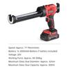 Cordless Caulking Machine 20V Hand-held Cordless Electric Caulking Tool Kit 4   Speeds for Filling Sealing Comes with Battery and   LED