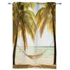 Sunset Beach Palme Wohnzimmer Küche Jungen Mädchen Schlafzimmer Lange Vorhänge für Fenster Cortinas Heimdeko