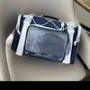 Nuova Borsa a Spalla Ita Y2K Grande Capacità Sportiva Borsa a Tracolla Ragazze Carine Borsa a Messaggero Trasparente Display Fai-da-te Borse da Pendolare