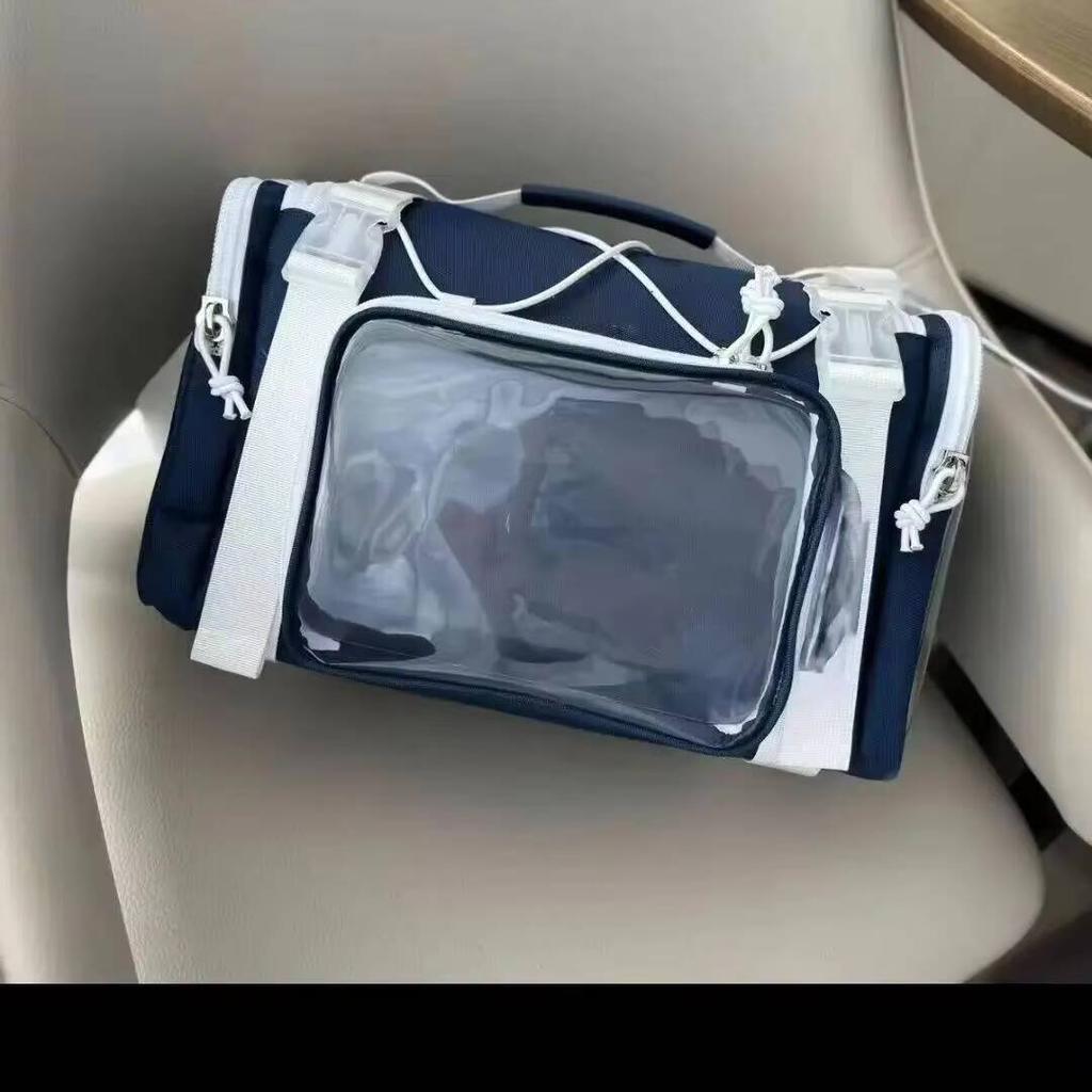 Nuova Borsa a Spalla Ita Y2K Grande Capacità Sportiva Borsa a Tracolla Ragazze Carine Borsa a Messaggero Trasparente Display Fai-da-te Borse da Pendolare