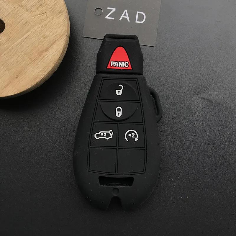 ZAD Silicone Car Key Cover Case for Jeep Grand Cherokee Compass Patriot for Fiat Chrysler   300 for Dodge JCUV Ddart Car Styling