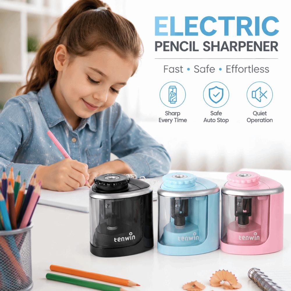 Electric Tenwin Automatic Sharpener 2 In 1 Student Sharpener Pencil Sharpener  Classroom Prize