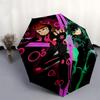 1pc My Hero Academia Dabi & Midoriya Izuku Outdoor Umbrella - Automatic Opening/Closing, Portable 3-Fold Design with 8-Rib Iron Frame - Perfect Gift f