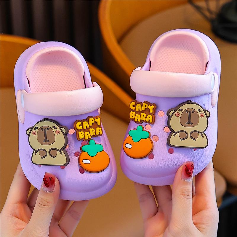 

Capybara Soft Sole Non-slip Summer Slippers for Toddlers and Kids 160 (16cm Inner Length) Size 24-25