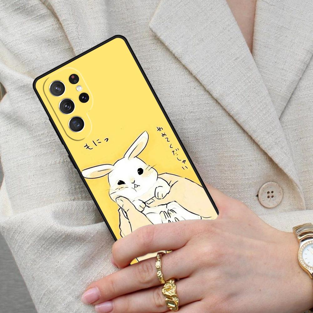 Süße Kaninchen Handyhülle für Samsung Galaxy S26 Ultra S25 S24 S23 S22 S21 S20 Note10 Hülle