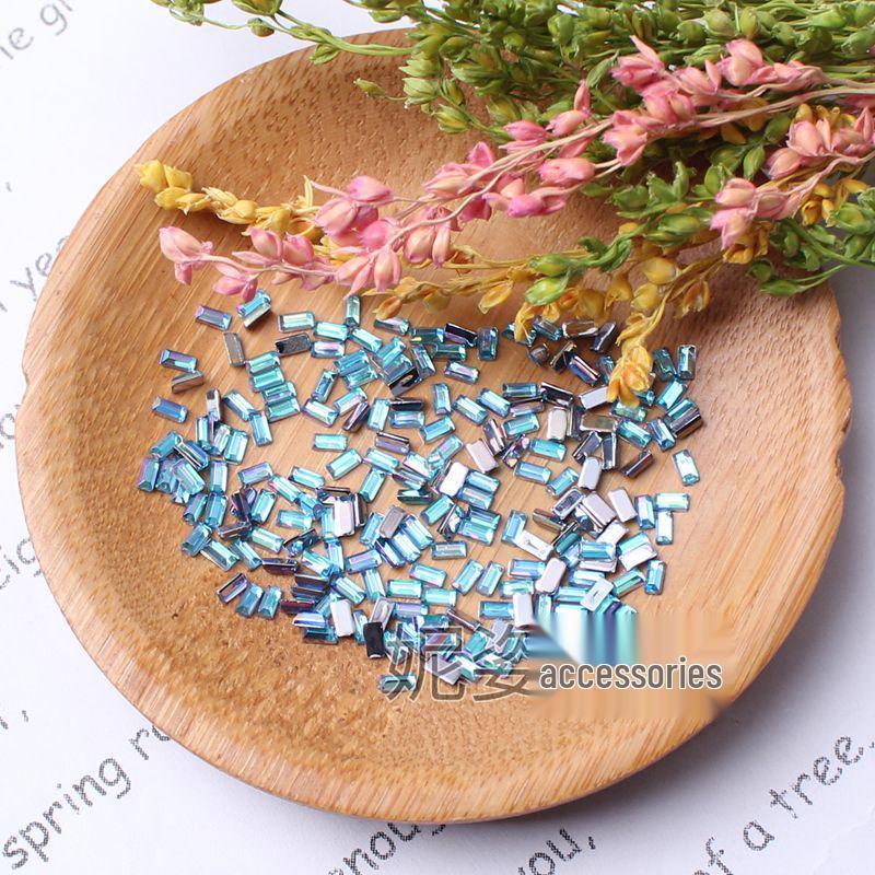 AB Color Rectangle Acrylic Nail Art Rhinestones (2x4 Mm) – Beauty Accessories
