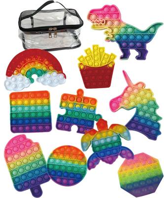 Push Pop Sada 10 Různých Squishy Push Pop Bublina Nadýkaný Med Jumbo Squishy Velký Squishy (Klučičí set)