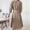 New ArrivAls Open Run Curved Sleeve 8 PArt FlAre Round Neck A Line AnorAk Dress