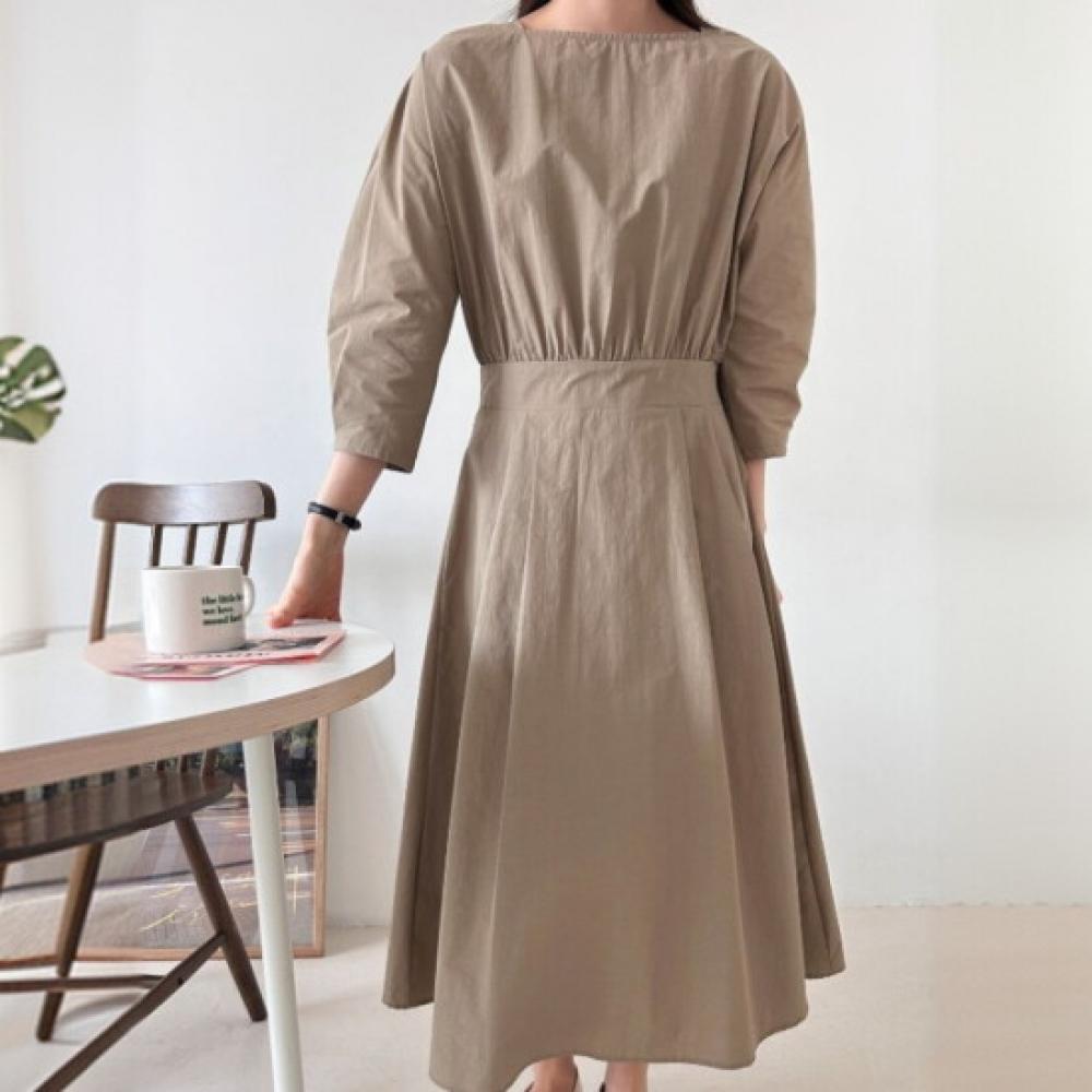 New ArrivAls Open Run Curved Sleeve 8 PArt FlAre Round Neck A Line AnorAk Dress