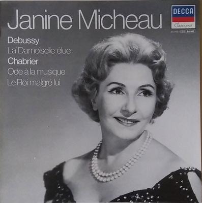 LP Record JANINE MICHEAU, CLAUDE DEBUSSY / EM - La Demoiselle Elue / Ode A La Musiq 4119121 DECCA CLASSIQUE France Classical Used