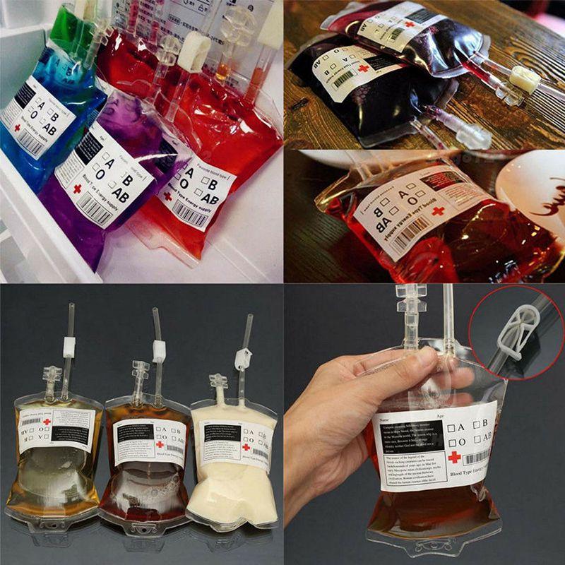 Reusable Blood Bags For Halloween Party Decor And Haunted House Drink Containers