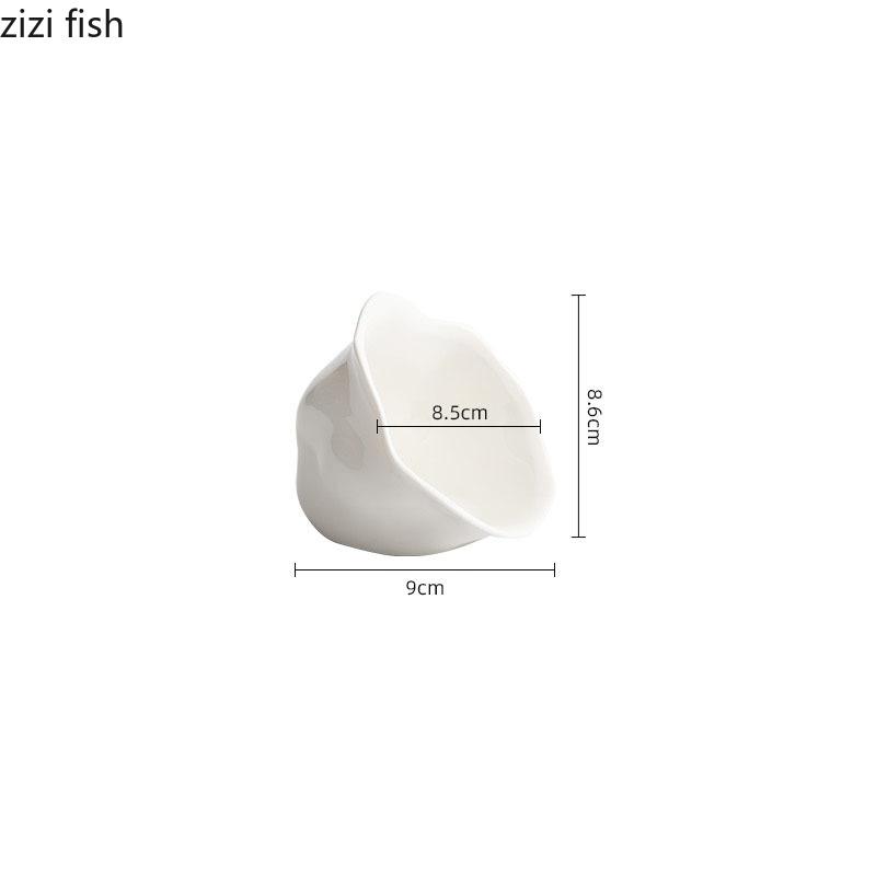 Creative Flower Shaped Ceramic Bowl Dessert Snack Bowl Dim Sum Bowl Sushi Bowls Appetizer Bowls Restaurant Specialty Tableware