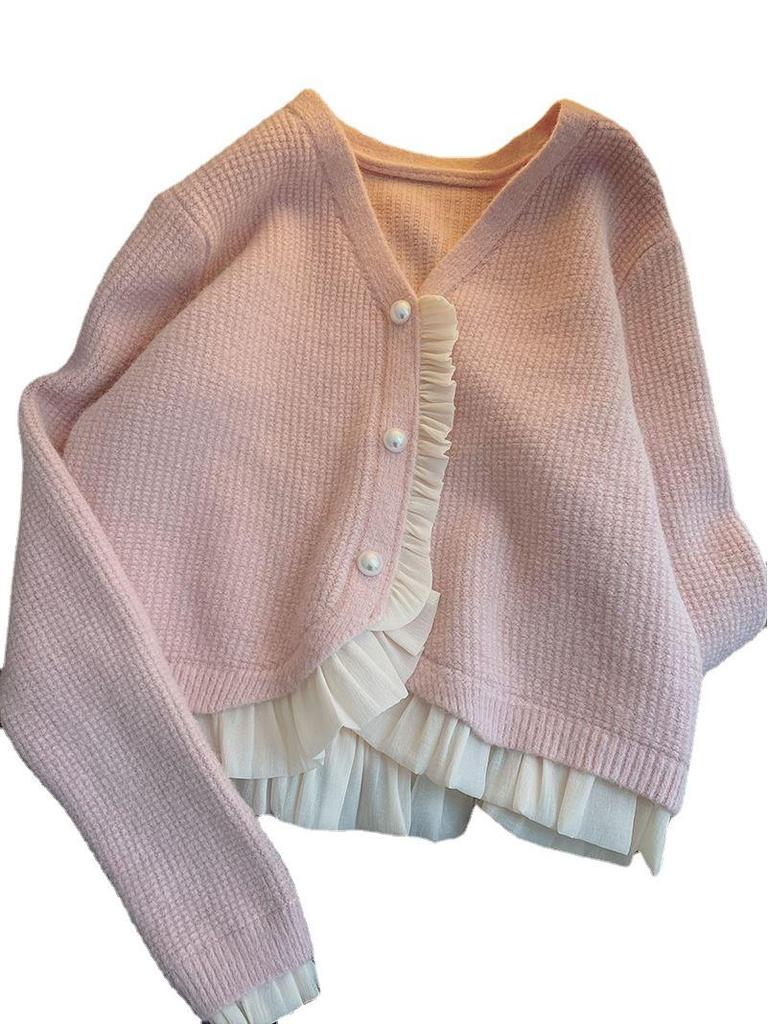 Jachetă cardigan tricotată elegantă pentru femei, primăvară/toamnă 2024