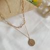 Multi Layer Choker Necklace Collar Statement Coin Pendant Necklace Women Jewelry
