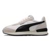 R78 Nylon Retro Unisex Low Top Daily Casual Shoes Made Of Split Leather And Fabric Stylish White Black 399250-01